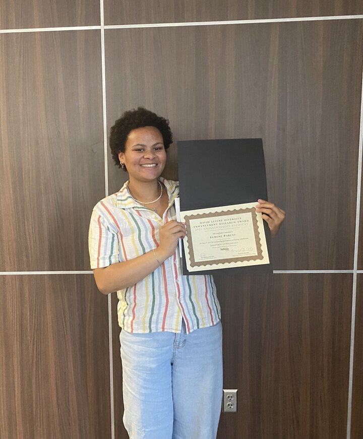 Symone Parent wins the David Levine Diversity Enhancement Award 2025